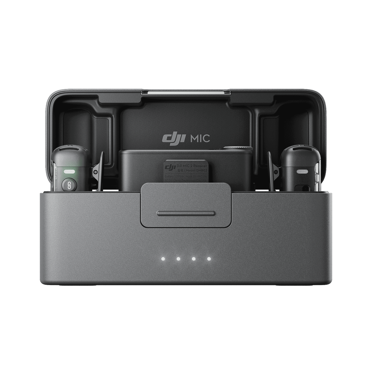 מיקרופון DJI Mic 2 (1TX+1RX) - מיקרופון מקצועי עם ביטול רעשים והקלטה 32 ביט