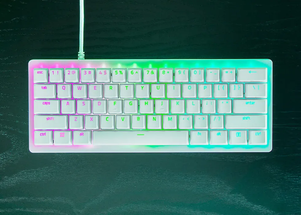 מקלדת Razer Huntsman V3 Pro Mini לבן
