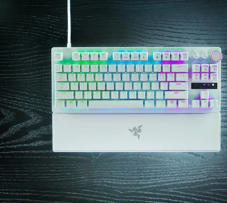 מקלדת Razer Huntsman V3 Pro Tenkeyless לבן
